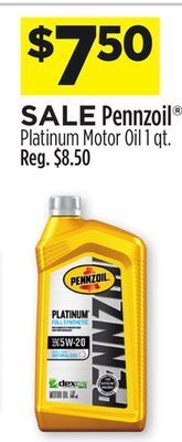 Dollar General Pennzoil® platinum motor oil offer