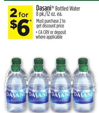 Dollar General Dasani® bottled water offer