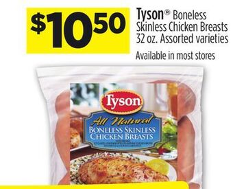 Dollar General Tyson® boneless skinless chicken breasts offer