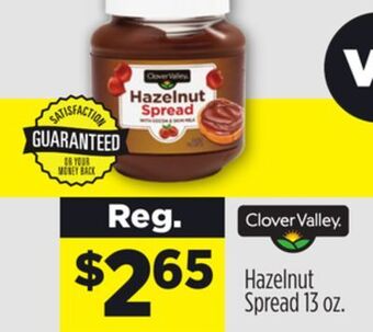 Dollar General Clover valley hazelnut spread offer