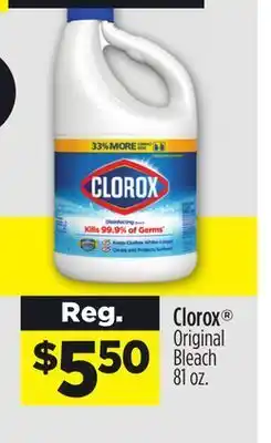 Dollar General Clorox® original bleach offer