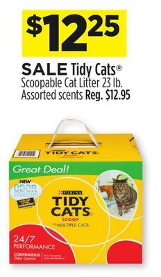 Dollar General Purina tidy cats® scoopable cat litter offer