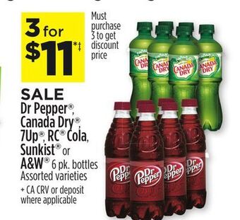 Dollar General Dr pepper®, 7up®, canada dry®, rc® cola, sunkist® or a & w® offer