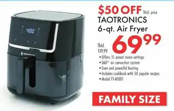 Boscov's Taotronics 6-qt. Air Fryer offer
