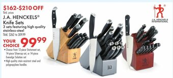 Boscov's J.A. Henckels Knife Sets offer