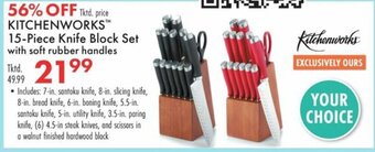 Boscov's Kitchenworks 15-Piece Knife Block Set offer