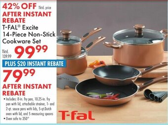 Boscov's T-Fal Excite 14-Piece Non Stick Cookware Set offer
