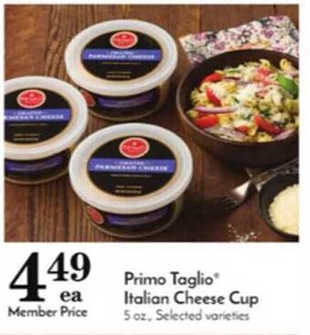 Pavilions Primo taglio italian cheese cup offer
