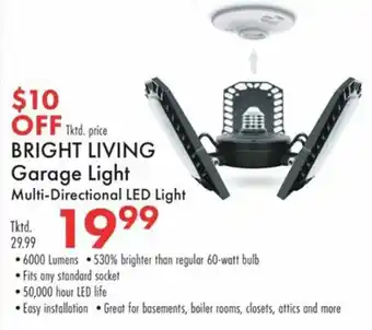 Boscov's Bright Living Garage Light Multi Directional Led Light offer