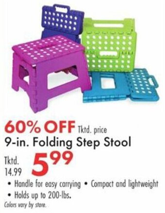 Boscov's 9 In. Folding Step Stool offer