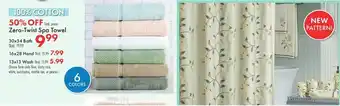 Boscov's Zero-Twist Spa Towel 13x13 Wash offer