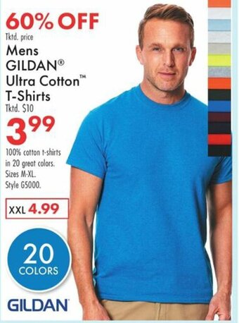 Boscov's Mens Gildan Ultra Cotton T-Shirts offer