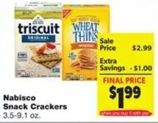 Family Fare Nabisco Snack Crackers 3.5-9.1oz offer