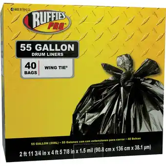 Theisen's Berry global 55 gallon contractor trash bags 40 count offer