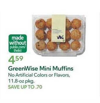 Publix Greenwise mini muffins offer
