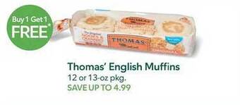 Publix Thomas' english muffins offer