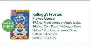 Publix Kellogg's frosted flakes cereal offer