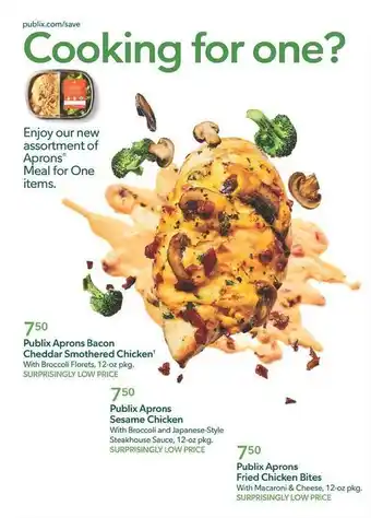 Publix Publix aprons bacon cheddar smothered chicken, publix aprons sesame chicken, publix aprons fried chicken bites offer