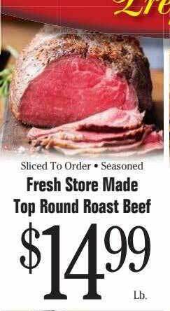 Morton Williams Fresh store made top round roast beef offer