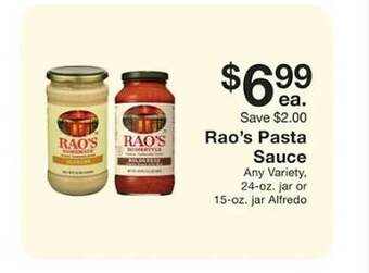 Fairway Store Market Rao's pasta sauce offer