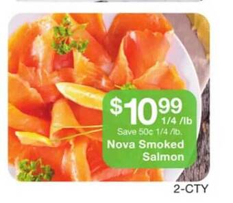Fairway Store Market Nova smoked salmon offer