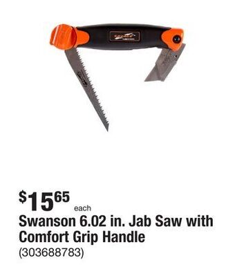 The Home Depot Swanson 6.02 in. jab saw with comfort grip handle offer
