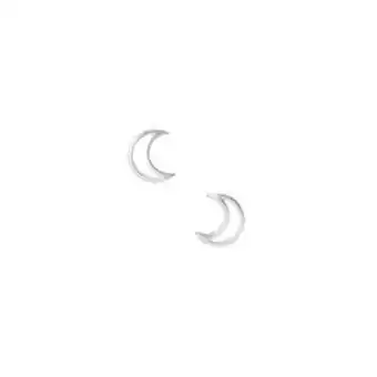 Claire's Sterling silver crescent moon stud earrings offer
