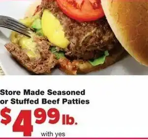 Family Fare Store Made Seasone or Stuffed Beef Patties offer