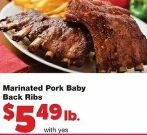Family Fare Marinated Pork Baby Back Ribs offer