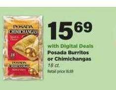 Stater Bros Posada burritos or chimichangas offer