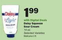 Stater Bros Daisy squeeze sour cream offer