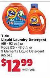 Family Fare Tide liquid laundry detergent offer