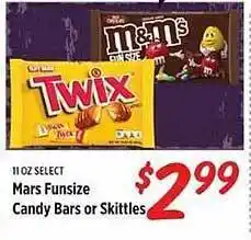 IGA Mars funsize candy bars or skittles offer