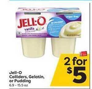 Weis Markets Jell-o colliders, gelatin or pudding offer