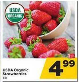 Weis Markets Usda organic strawberries offer