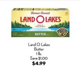 Bristol Farms Land o lakes butter offer