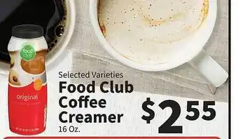 Super King Markets Food club coffee creamer offer