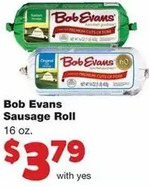 Family Fare Bob Evans Sausage Roll 16 oz offer