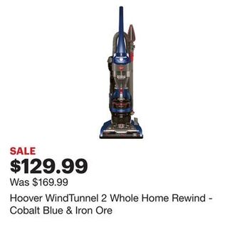 Best Buy Hoover windtunnel 2 whole home rewind - cobalt blue & iron ore offer