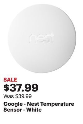 Best Buy Google - nest temperature sensor - white offer