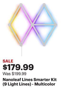 Best Buy Nanoleaf lines smarter kit (9 light lines) - multicolor offer
