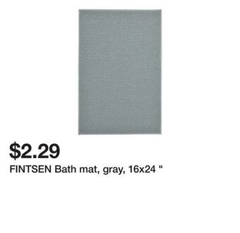 Ikea Fintsen bath mat, gray, 16x24 " offer