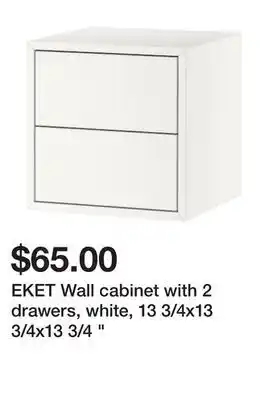 Ikea Eket wall cabinet with 2 drawers, white, 13 3/4x13 3/4x13 3/4 " offer