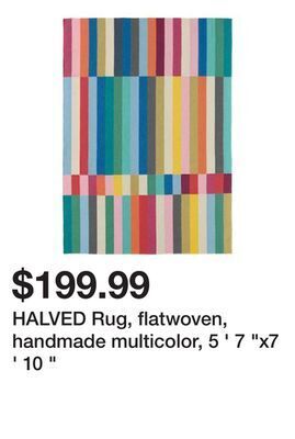 Ikea Halved rug, flatwoven, handmade multicolor, 5 ' 7 "x7 ' 10 " offer