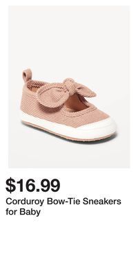Old Navy Corduroy bow-tie sneakers for baby offer