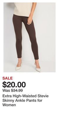 Old Navy Extra high-waisted stevie skinny ankle pants for women offer
