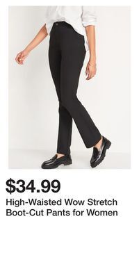 Old Navy High-waisted wow stretch boot-cut pants for women offer