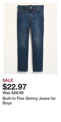 Old Navy Built-in flex skinny jeans for boys offer