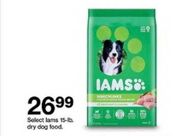 Target Select iams dry dog food offer