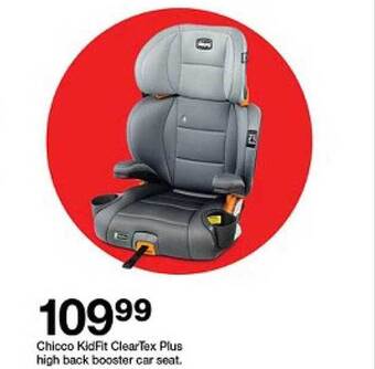 Target Chicco kidfit cleartex plus high back booster car seat offer